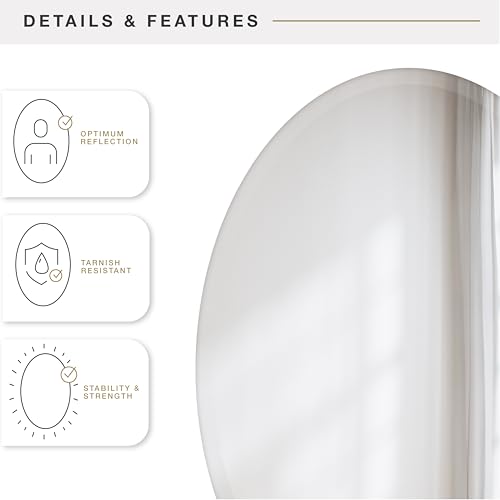 Image of Frameless Mirror 24X36 Beveled Oval