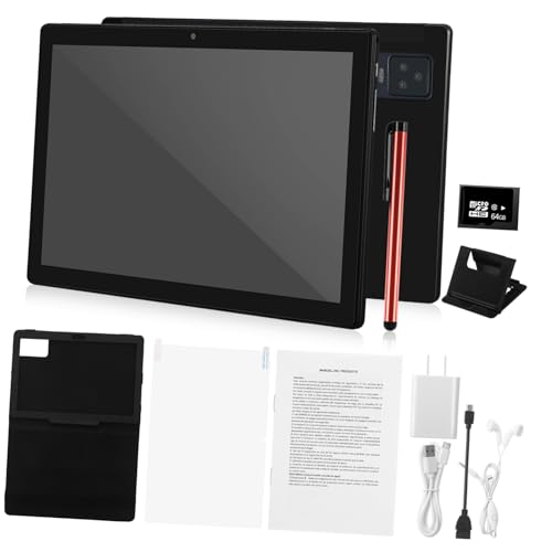 Ipetboom パソコン タブレットセット 大人用タブレット タブレット10.1インチ タブレットの大画面 仕事用のタブレット ゲーム用タブレット タブレットの大容量バッテリー Abs Black