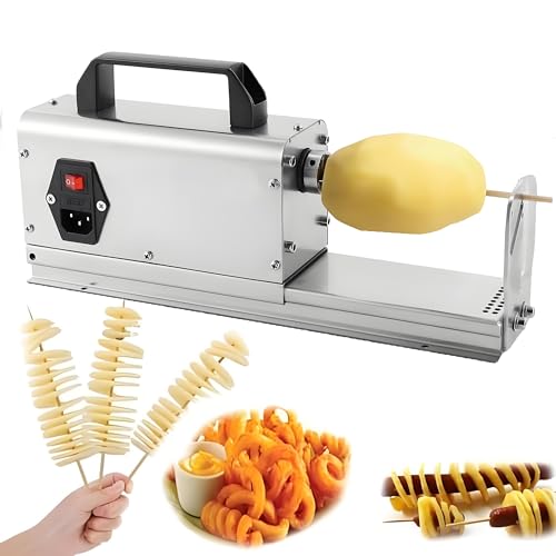 Cortadora eléctrica de papas espiral 3 en 1 40W acero inox