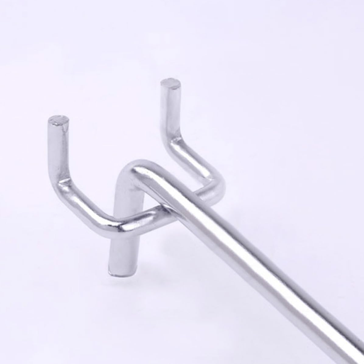 10pcs Silver Iron Triangular Three Fork Shelf Hooks for Hanging Towels and Keys No Tools Needed Classic Design for Dining Room or Cupboard