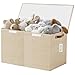 Bagnizer Large Toy Storage Box with Lids, Collapsible Sturdy Baby Storage Organizer Chest Bin Basket for Kids, Boys, Girls, Playroom, Nursery, Bedroom, Closet 25