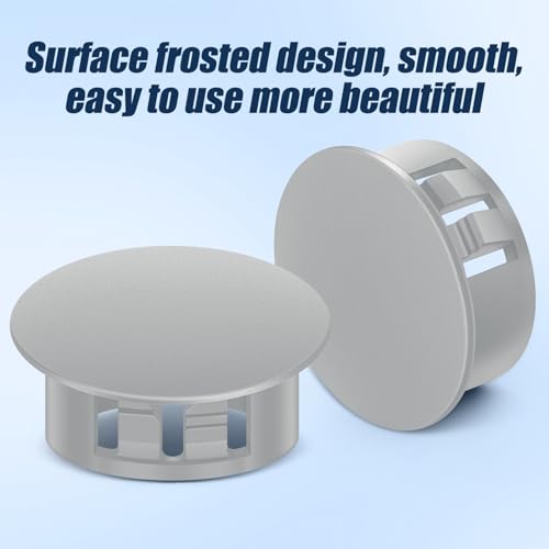 Image of 50PCS 1-1 /2 inch Grey Plastic Plugs Hole, Round PA66 Plug Furniture Hole Decorative Cover
