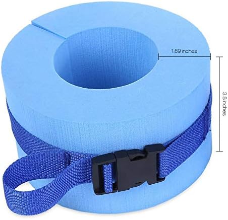 Aros flotadores para natación para tobillos y brazos azul miniatura 4