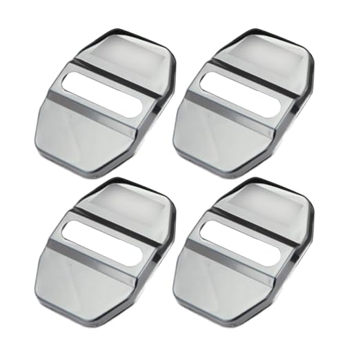 Copertura Per La Serratura a Porta 'Auto,Kit Di 4 Autoadesivi In Acciaio Inossidabile,Protezione Piastra di Sicurezza per Ganascio | Per Veicoli Fuoristrada Esterni Per Principianti Automobilistici