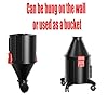 2 in 1 Dust Cyclone Collector Separation Vacuum Cleaner Wall Mounted Wheeled Modes Dust Collector Woodworking Tools Contractor Polish Pollen Ash etc Focusing Small Dust (Whole Rocket Set)