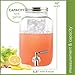 1 Gallon Glass Beverage Dispenser with Ice and Fruit Infusers, Stainless Steel Spigot and Metal Lid, Wide Mouth Mason Jar Drink Dispenser, for Iced Tea, Kombucha Fermenting and more