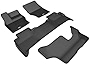 3D MAXpider L1LR02401509 All-Weather Floor Mats for Land Rover Discovery 2017-2020 Custom Fit Car Floor Liners, Kagu Series (1st, 2nd & 3rd Row, Black)