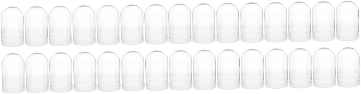 STOBAZA 30pcs Clear Plastic Water Globes for Craft Projects Empty Snow Globes One Design for Creative Holiday Decorations and