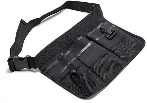 Homycomy Gardening Tool Waist Bag Belt Heavy Duty Oxford Tool Apron With 7 Packets Black #TOP3