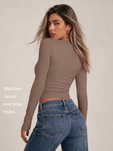 Image of Trendy Queen Womens Long Sleeve T Shirts Fall Fashion Basic Y2K Tops 2026