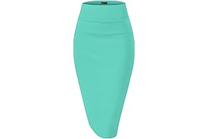 Hybrid & Company Women's Premium Nylon Ponte Stretch Pencil Skirt: Elevate Your Office Style