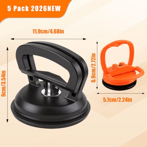 Image of Dent Puller,Powerful Car Dent Puller,Powerful Suction Dent Removal Kit for Cars,with Mini and Big,Dent Remover Tool for Car Dent Repair (1 Black + 4 Orange)