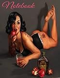 apple vintage logo  Poison Apple Vintage Pin Up Notebook 8.5 x 11 inches 140 Wide Ruled pages