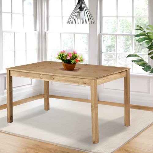 Furniture Dash - Solid Wood Dining Table - 59.06" W,