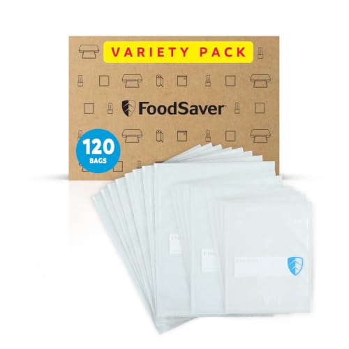 Image of FoodSaver Variety Pack Vacuum Seal Bags, 120 Count Pre-Cut BPA-Free Freezer Bags (20 Pint, 60 Quart, 40 Gallon) for Food Storage, Sous Vide, Meal Prep