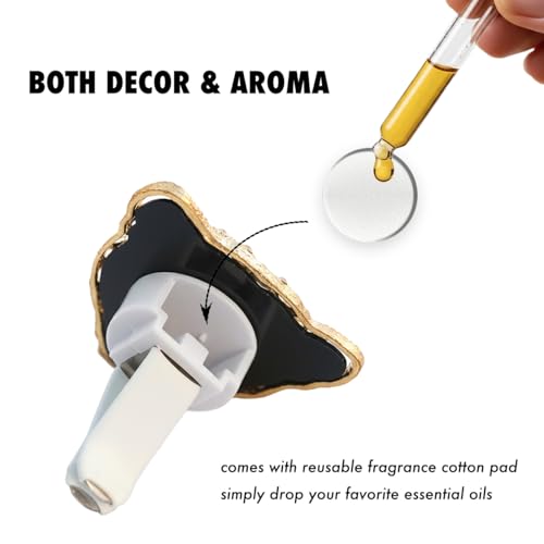 Image of 2pcs Bling Leopard Car Air Freshener Vent Clip, Black and Gold Cheetah Print Car Accessories, Sparkly Rhinestones Car Decor for Women
