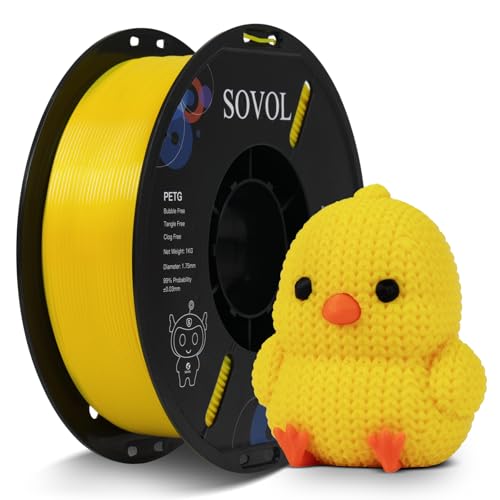 Sovol 3D Printer PETG Filament 1.75mm 1KG (2.2lbs), High Precision, Strong Toughness, Wiring Tightness, Dimensional Accu