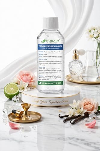 Image of PREMIX PERFUME GRADE ALCOHOL 200 Ml.(Ready to Use With Perfume Oil) | HURAIM Brand