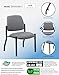 Boss Office Armless Vinyl & Steel Guest Chair in Gray