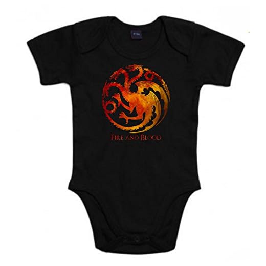 the Fan Tee Body de NIÑOS Juego de Tronos Tyrion Daenerys Dragon Cuervo 3Meses