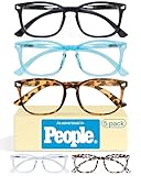 CCVOO 5 Pack Lectura Gafas Azul Luz Bloqueo, 1.75)