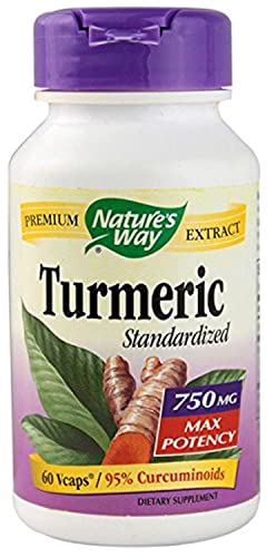 Nature's Way Premium Extract Turmeric Max Potency Standardized To 95% Curcuminoids 750 Mg Per Serving 60 Vcaps #TOP28