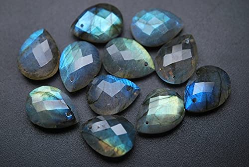 Labradorite bleue facettée briolettes haut de gamme pour bijoux éblouissants