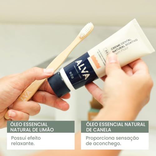 Kit Higiene Bucal Creme Dental IMMUNE 90g MENTA E MELALEUCA + RELAX LIMÃO E CANELA Vegano 90g Natura