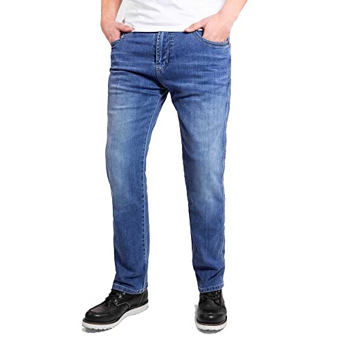 John Doe Original XTM Motorrad Jeans Herren Stretch Protektoren Light Blue 34/32