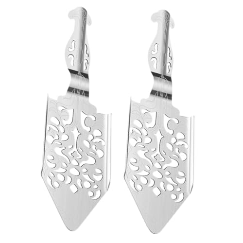 PRETYZOOM 2pièces Cuillère à Absinthe Métal Inoxydable Creuse Pour Bar Avec Filtre à Sucre Ustensile De Cocktail Pratique Pour Dilution Et Mélange Lot