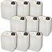 Produktbild Set 9 x 5 Liter Leerkanister Neu mit Sicherheitsverschluss (DIN 45) | Lebensmittelecht | Tragbar Stapelbar und Stabil | Indoor und Outdoor | BPA Frei | Made in DE