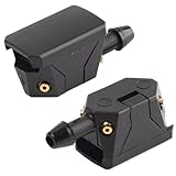 XUKEY 2Pcs Car Universal Front Windshield Washer Wiper Sprayer Nozzle Mounted Window Water Spray Sprinkler Jet 4-way 0.31–0.35in (8–9mm) Auto Replacement