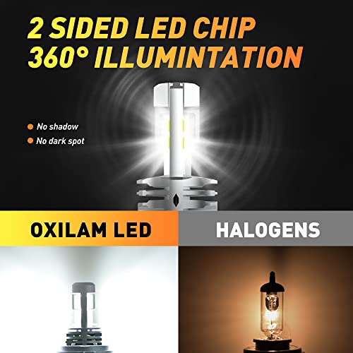 Image of OXILAM H4 LED Motorcycle Headlight Bulb 9003 Bulb White 6000k CSP Chips LED Car Headlight H4 Headlamp, Pack of 1