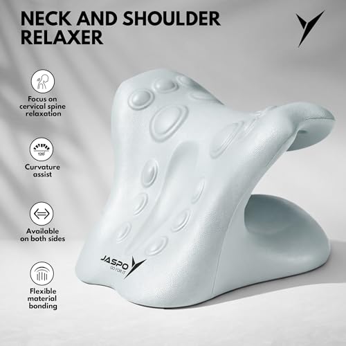 Image of jaspo Cervical Pillow for Cervical Traction Device Neck & Shoulder Relaxer for Cervical Pain Relief | Spine Alignment Chiropractic Pillow | Neck Stretcher for Posture Correction & Stress Relief