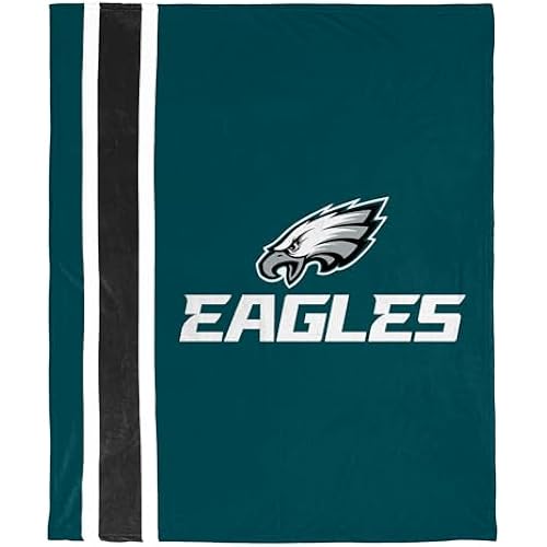 FOCO NFL Plush Soft Micro Raschel Throw Blanket, 50 x 60 Philadelphia Eagles