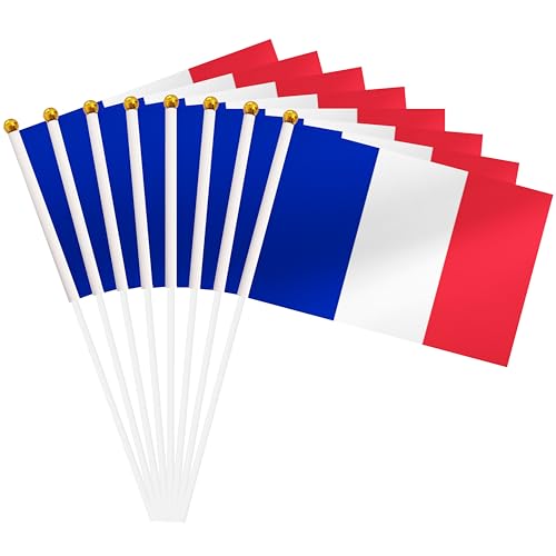Bandera pequeña francesa pack de 25 piezas para decoración de fiestas exteriores