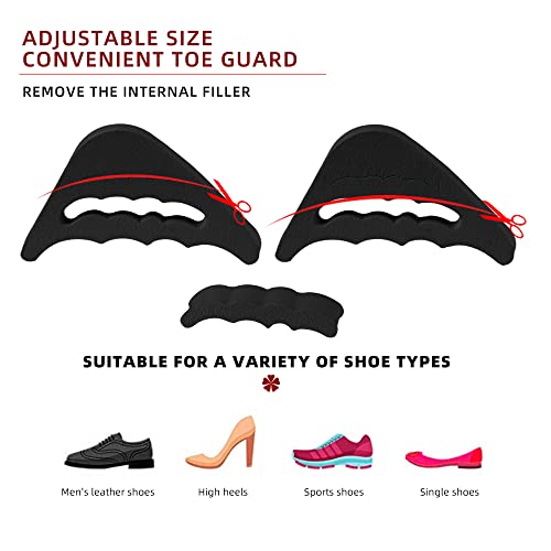Inserciones relleno de punta para zapatos ajustables 4 pares miniatura 2