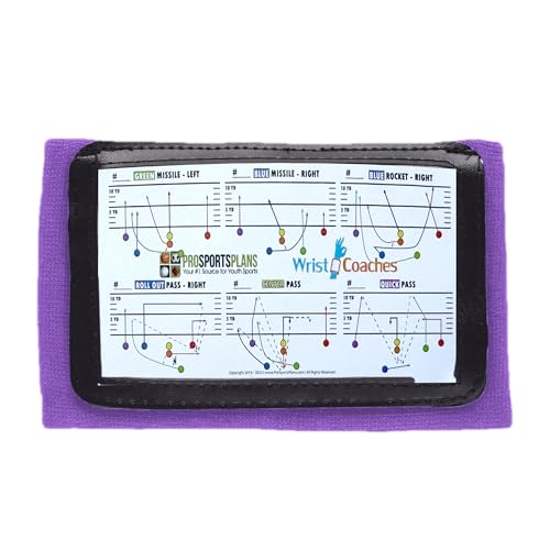 Football Play Wristbands - Youth Quarterback Gear - Wristband Playbook