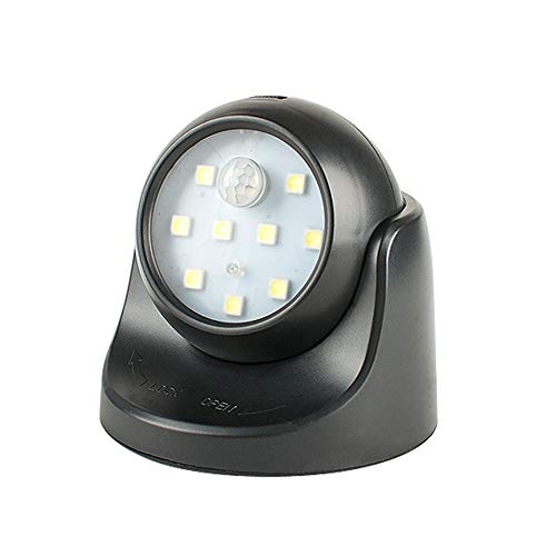 XUPHINX PIR Motion Sensor Night Light, 9LED, Black