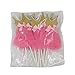 Mybbshower Pink Gold Ballerina Tutus Cake Topper for Girls Princess Birthday Decorations Pack of 10