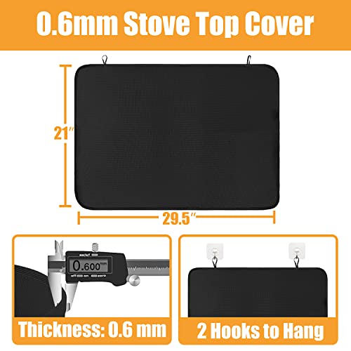 Amerbro Fireproof Stove Top Cover For Electric Stove - 21×29.5 Inch Waterproof Electric Stove Cover - Glass Stove Top Cover - Glass Stove Top Protector For Prevent Scratches And Dust, 0.6Mm Thin #TOP5