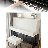 Aufrechte Klavierhülle, Ledermaterial, halbe Haube, leicht zu demontieren, passend für Klaviere mit einer Länge von 140–160 cm, Höhe 112–135 cm, mehrere Farboptionen