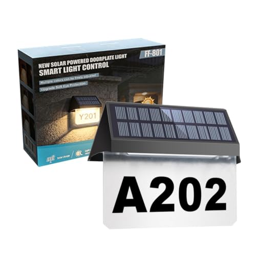 Luz solar para buzón impermeable LED con encendido automático para pared y pilar