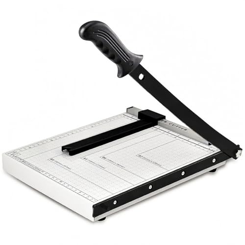 Guilhotina de Papel com Protetor de Segurança e Bloqueio de Lâmina Aparador de Papel Guilhotina para