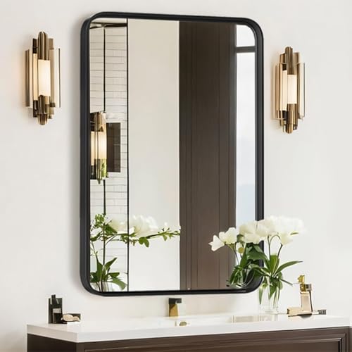 Atilioo Bathroom Mirror for Wall, 30x22 Inch Rectangle Mirror, Matte