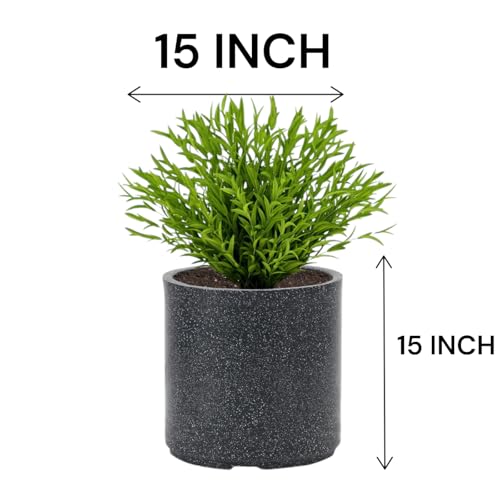Image of GTB Cylinder German Polymer Pots for Plants Highly Durable Polymers Lightweight Indoor Outdoor Plant Pots, Flower Pot Gamla Tree Planter Container Planters(plant not included) (grey marble, 15 inch)