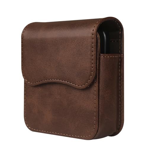 Galaxy Z Flip Sac de Ceinture Clip, Pochette de Ceinture Homme Etui Ceinture Clip Telephone Cuir Housse de Transport Sac Banane Portefeuille avec Boucle...