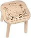 LAUBLUST Kinderhocker Personalisiert - Dschungel - Kinderstuhl Holz Natur, Höhe ca. 29cm | Geschenk für Kinder