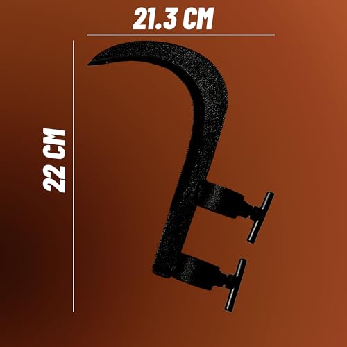 Image of JIAVARRY Hand Sickle Cutter - Sharp Curved Blade for Grass, Weeds, Harvesting, Gardening, and Farming | Durable Manual Garden Tool for Lawn and Crop Cutting
