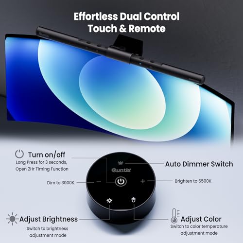 Computer Monitor Lamp for Eye-Caring with Auto-Dimming